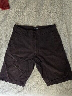 Mens Brown Plaid Casual Shorts